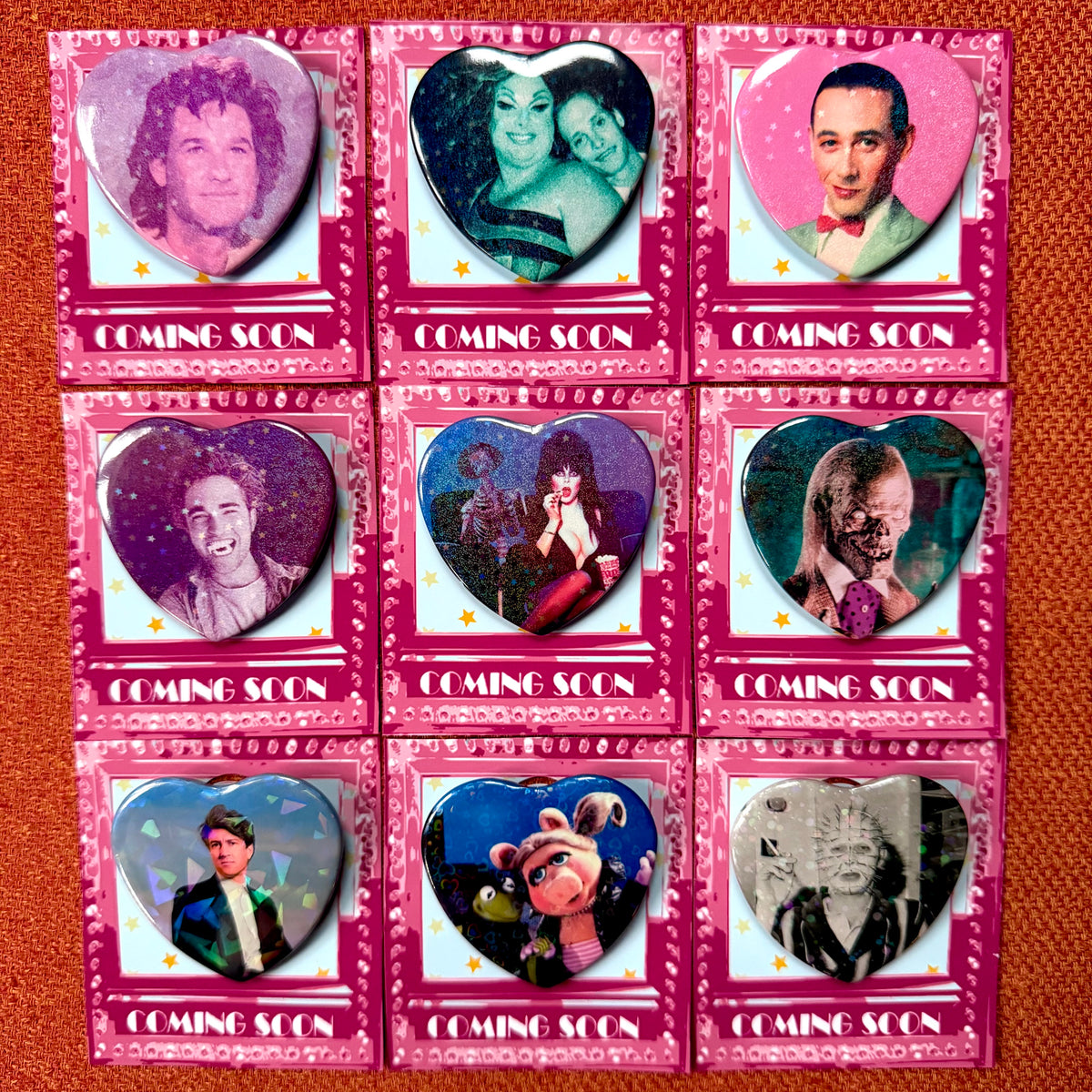 Cinema Sweeties Heart Shaped Buttons