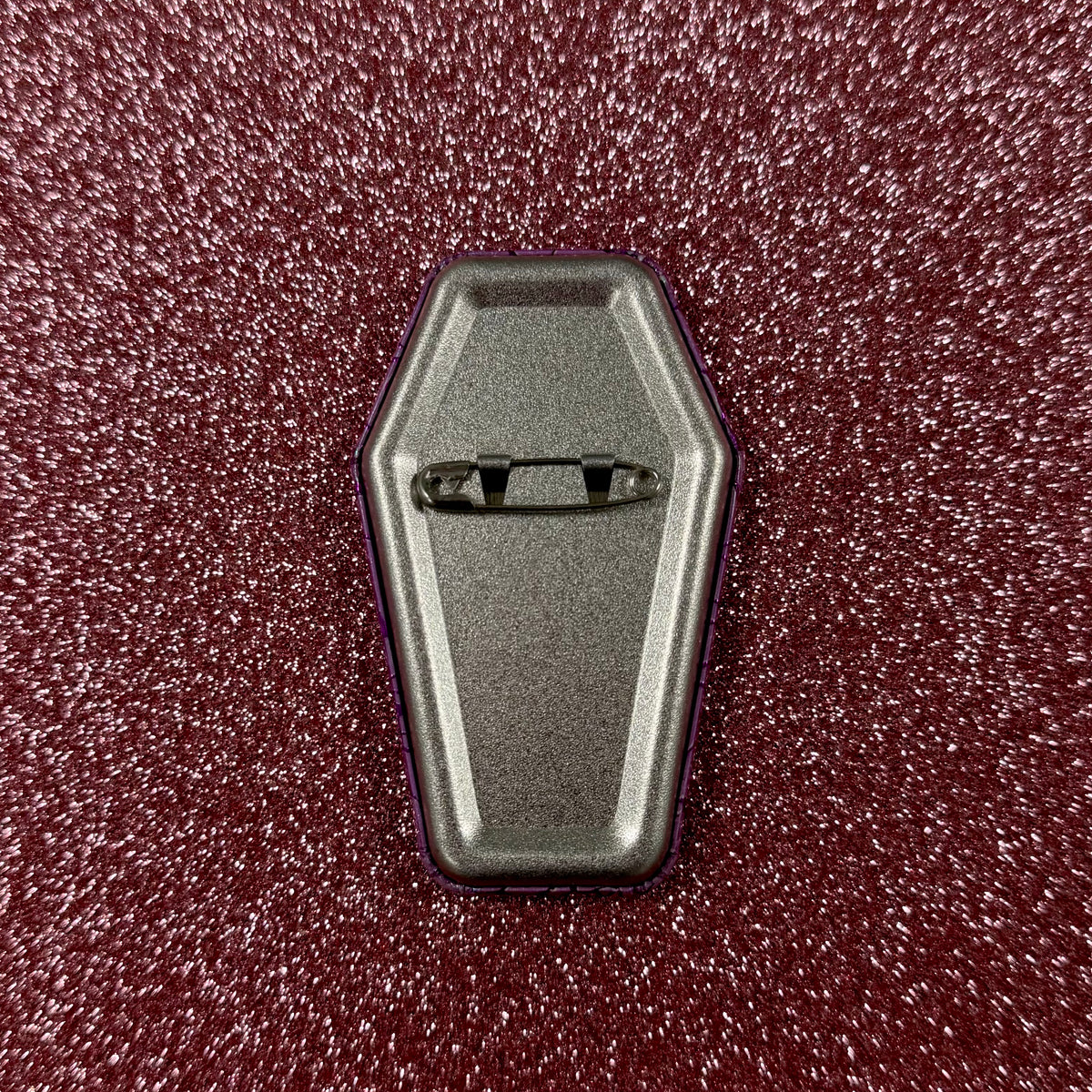 Glitter Foil Frankenstein 3' Coffin Button