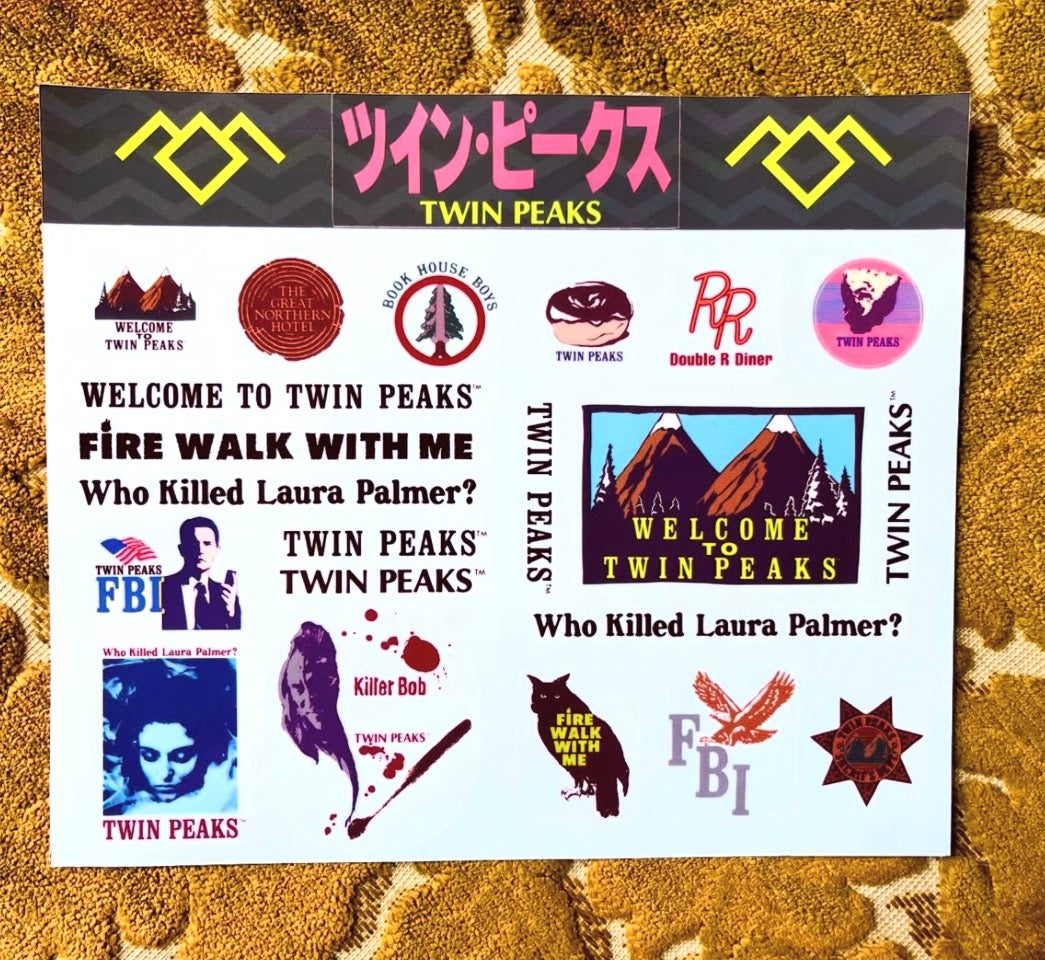Twin Peaks Japanese sticker sheet